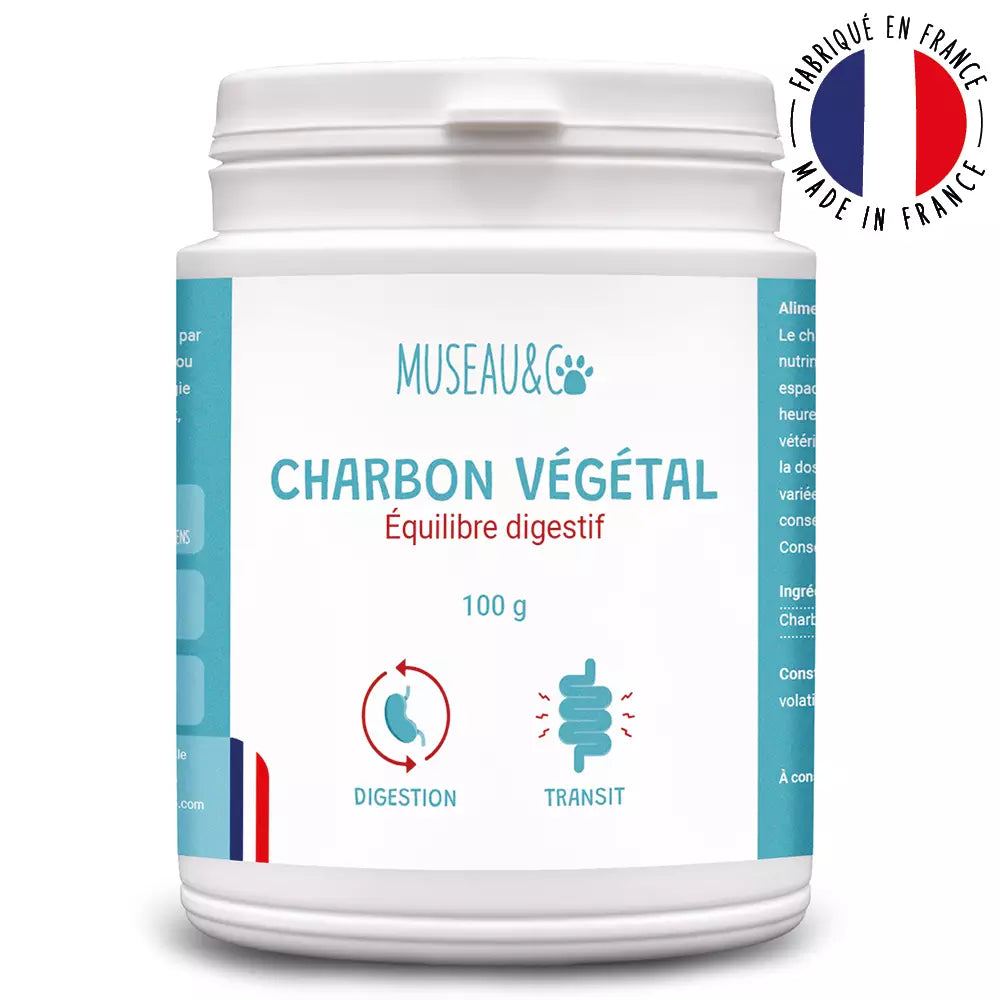 Charbon Végétal Actif - Favorise la Digestion, anti Gaz - Chien & Chat –  Museau & Co